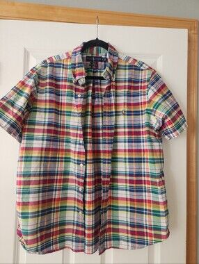 Ralph Lauren Multicolor Plaid Short Sleeve Button-Down Shirt